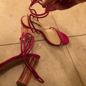 Zara Pink Glass Heel (never worn)